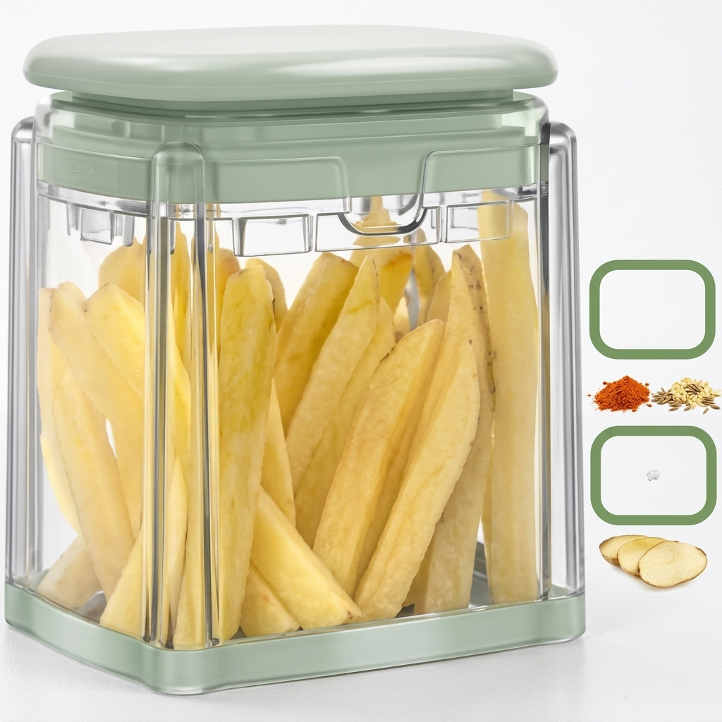 DLC Manual Vegetable Slicer – 6 Blade Multi-Function Vegetable Chopper & Cutter for Kitchen Use