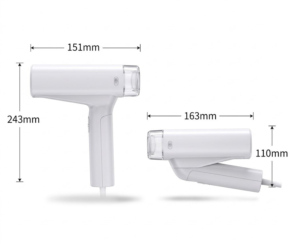 Handheld Garment Steamer 1200W – Portable Folding Steam Iron for Clothes