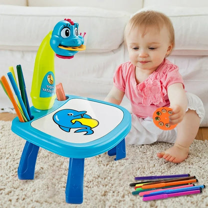 LED Projector Art Painting Table for Kids